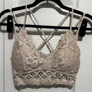 Anemone Cream Lace Bralette Top